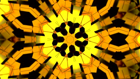 fondo abstracto con caleidoscopio dorado