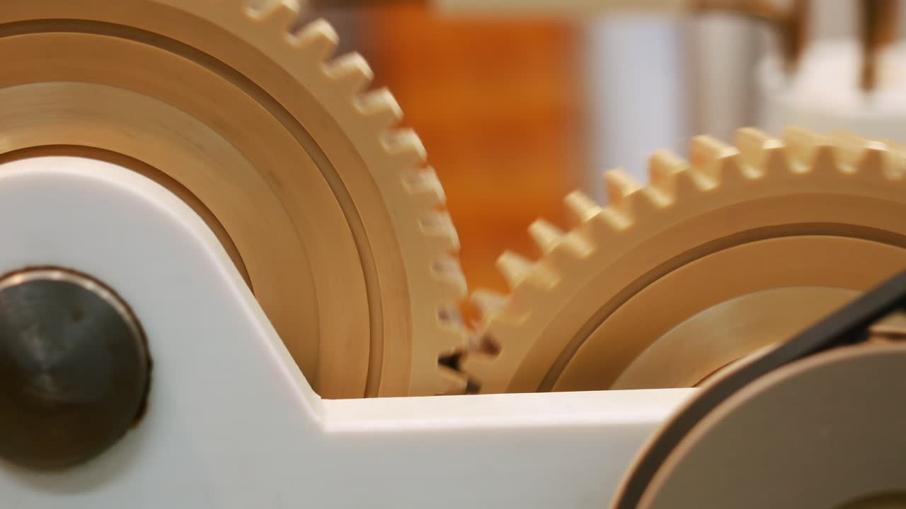 Close-up of Interconnected Gears