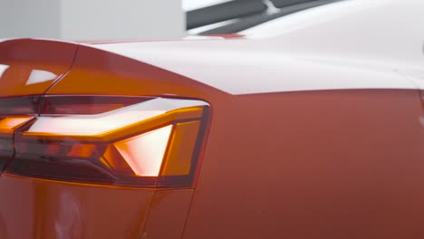 close-up of a red car's taillights