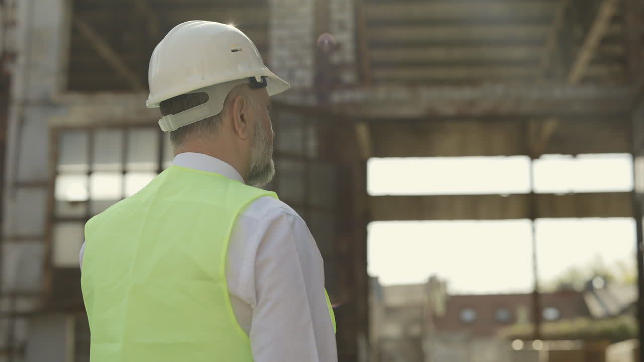 inspección del sitio de construcción