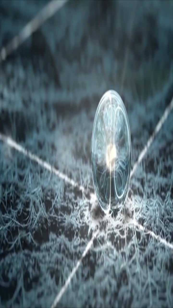 Abstract Digital Network of Glowing Spheres and Light Connections