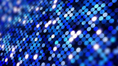 Futuristic blue shining dots lights background with glowing pixels. Digital nightclub mosaic. Digital display. Looped animation.