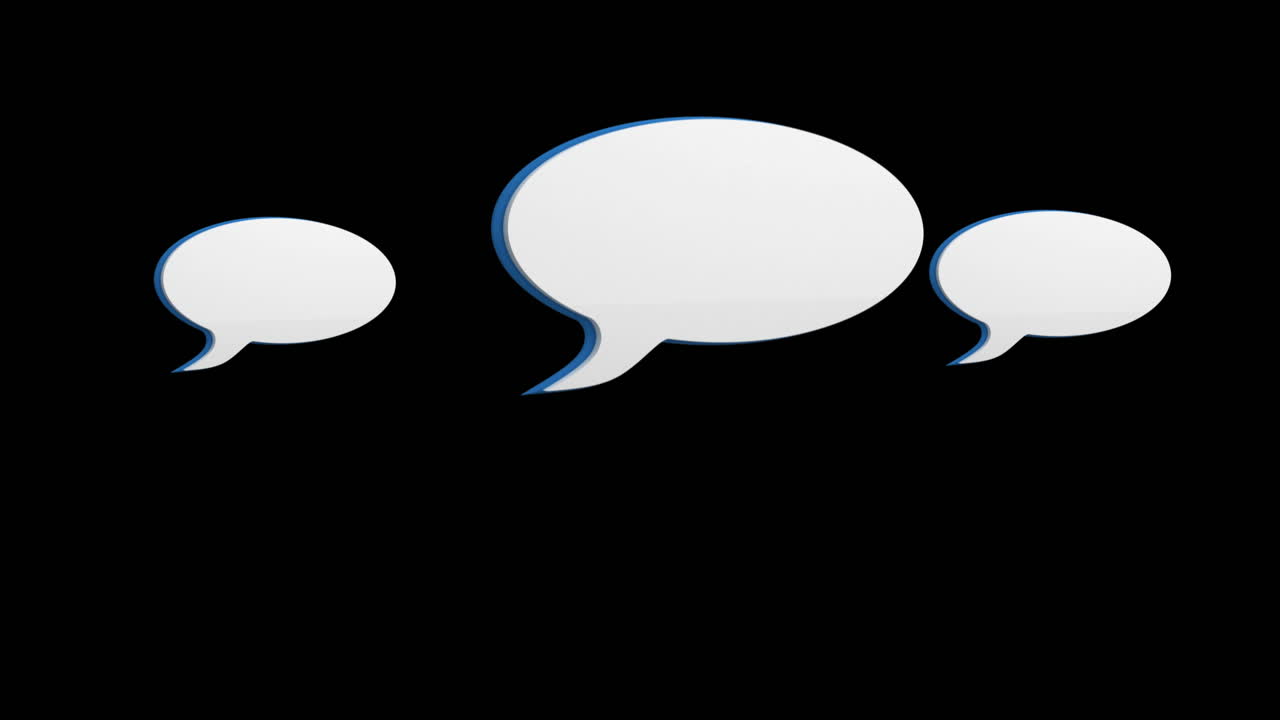 iconos de burbuja de mensajes 4k