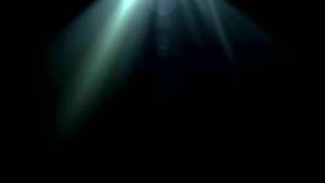 blue color bright lens flare rays flashes leak movement for transitions underwater loop on black background