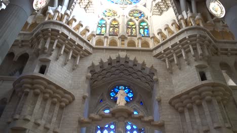 sagrada familia church inside. barcelona, spain