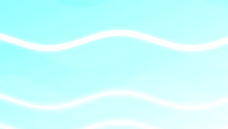 Animation-of-pink-and-blue-blobs-over-white-wavy-lines-on-blue-background