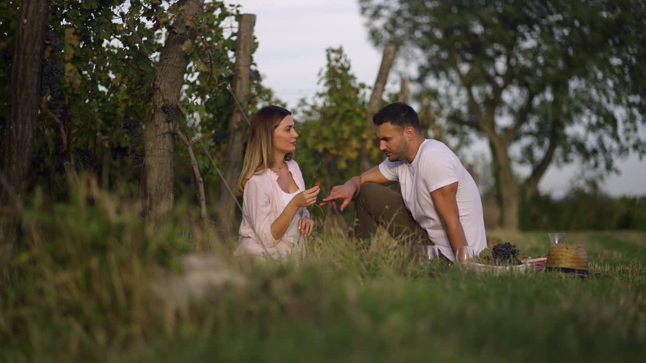 Romantic Picnic in the Vineyard