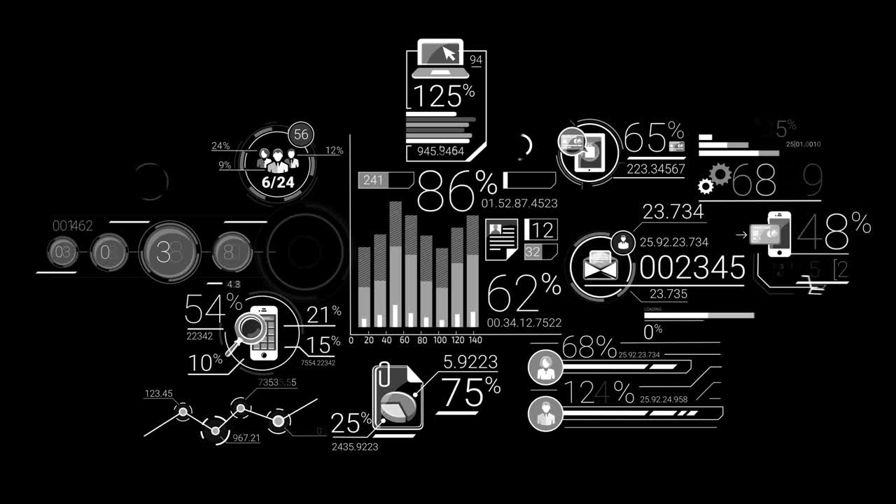 Business Infographics Elements With Alpha Channel