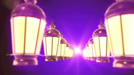 glow light lantern festival loop animation