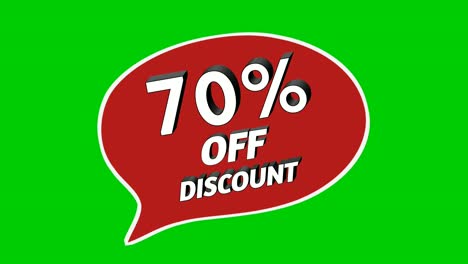 sale discount 70% percent stickers animation motion graphics