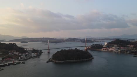 Geobukseon-Bridge-in-Yeosu-city,-South-Korea