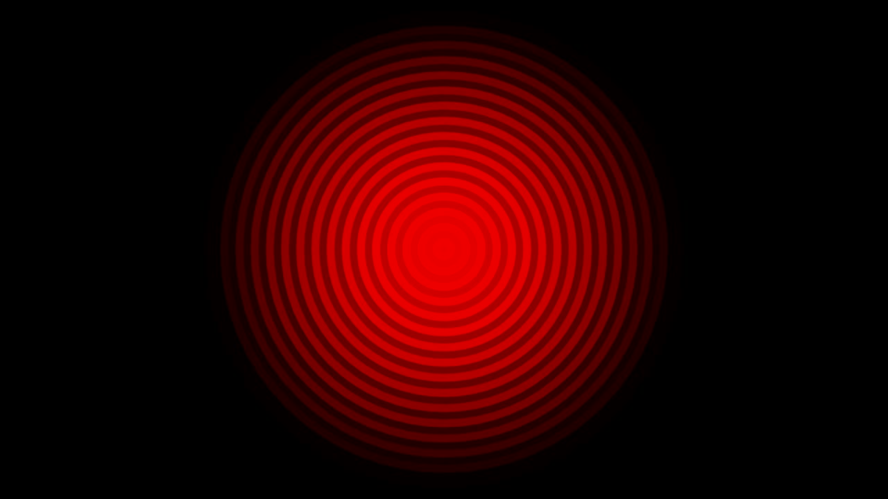 señal de círculo rojo, objetivo en el mapa, objetivo militar (loopable) - video de stock