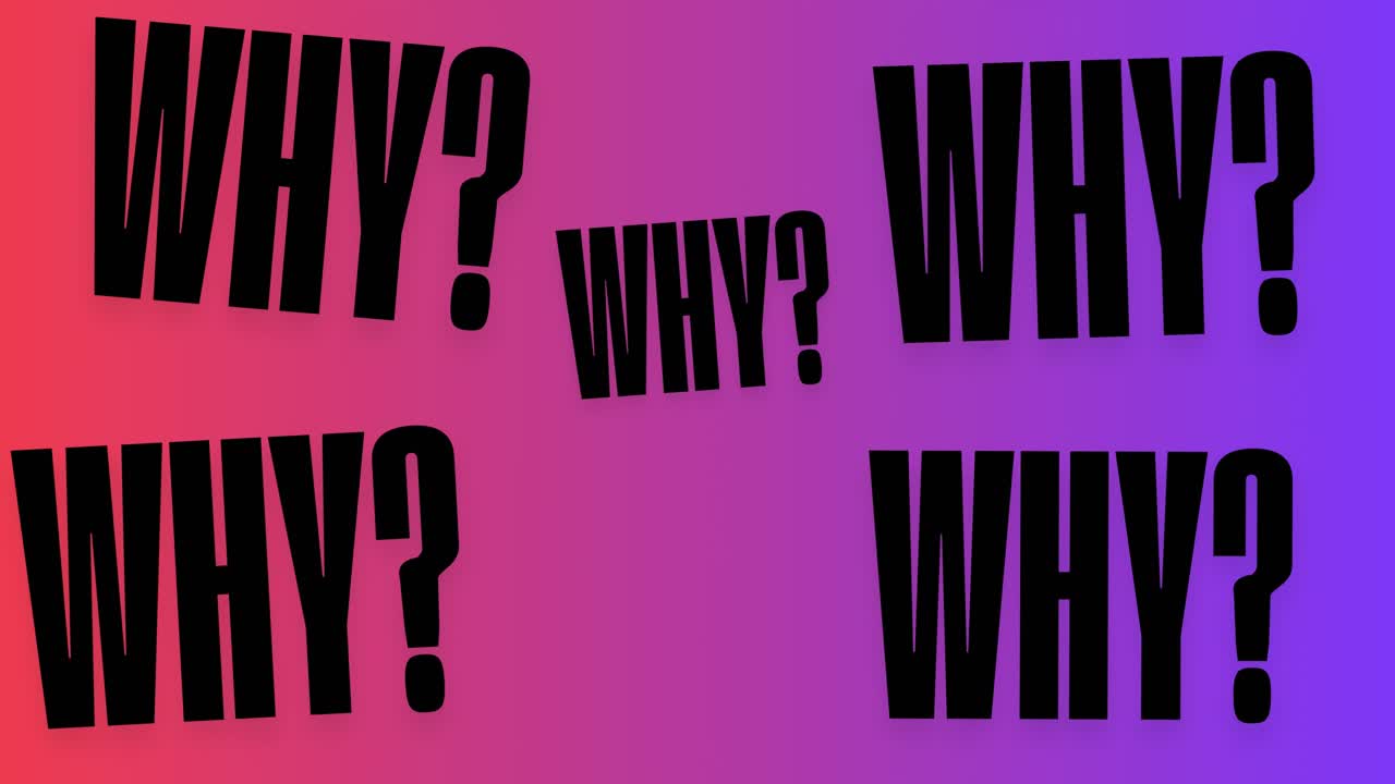 Animated “Why?” Question Mark Pop Up animation Illustration Confusion, Curiosity, Uncertainty, Doubt Symbol