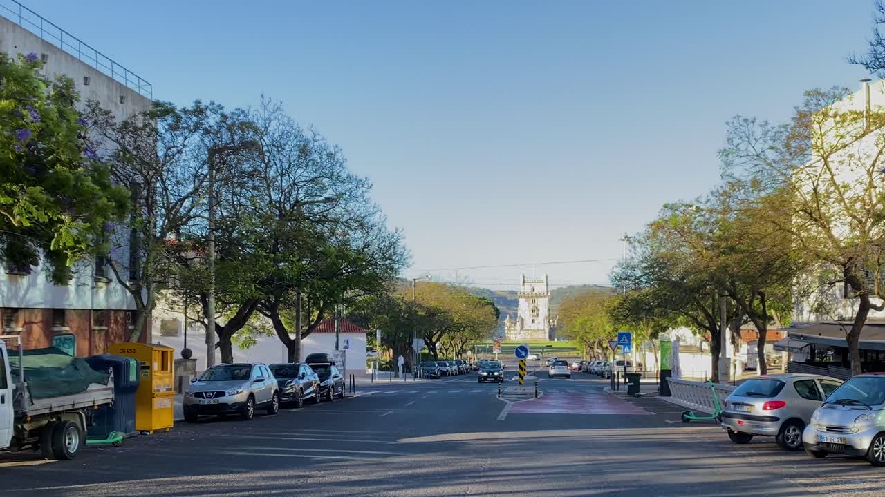 경로, 리스본, 포르투갈에서 리스본의 테조 강둑에 있는 벨렘 타워