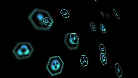 Animation-of-moving-ecology-icons-on-black-background