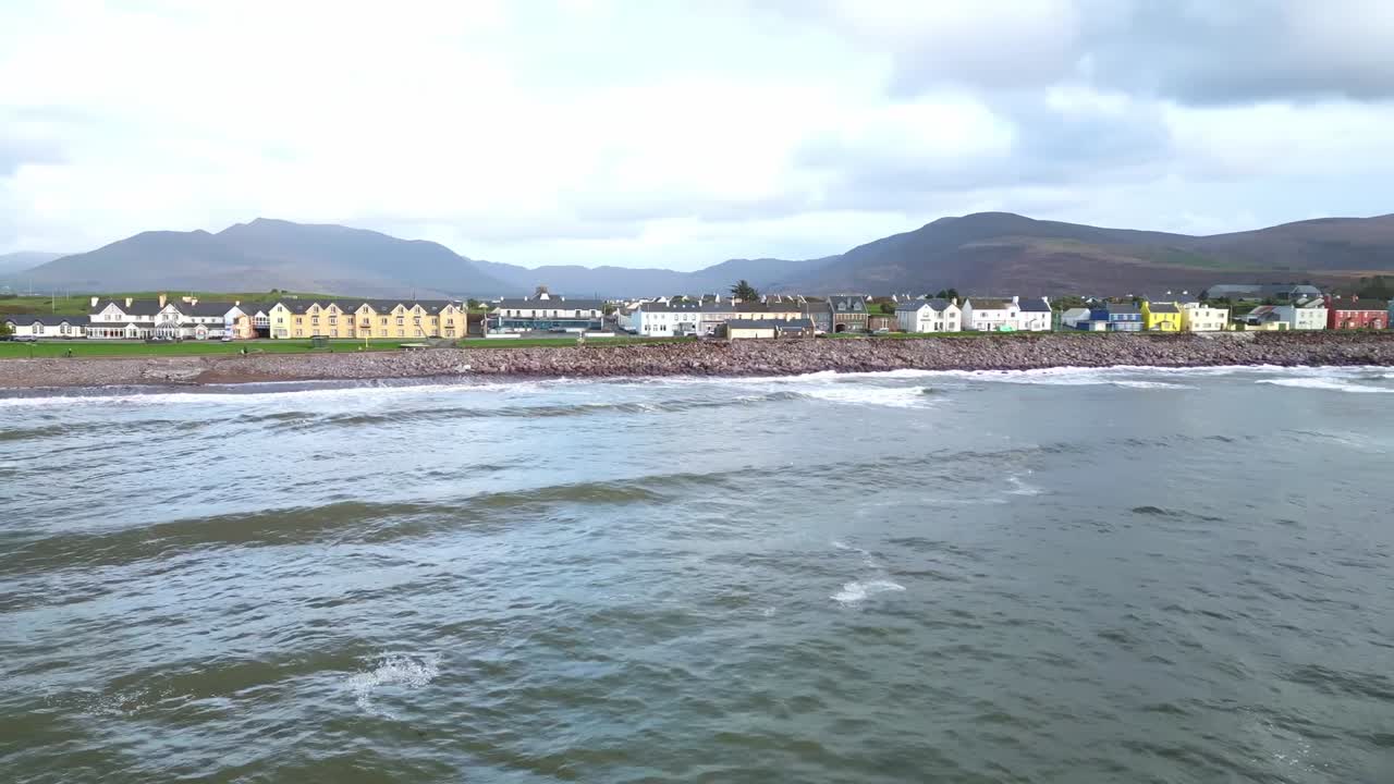 Luoghi della Contea di Kerry, comunità rurali irlandesi, vista aerea panoramica