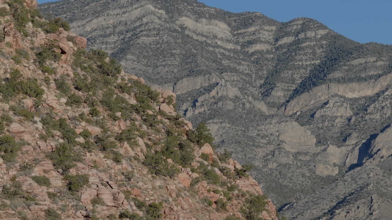 Mountain Scenery with Rocky Slopes and Vegetation