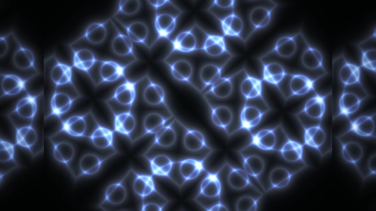 Abstract Glowing Kaleidoscope Pattern with Changing Neon Colors