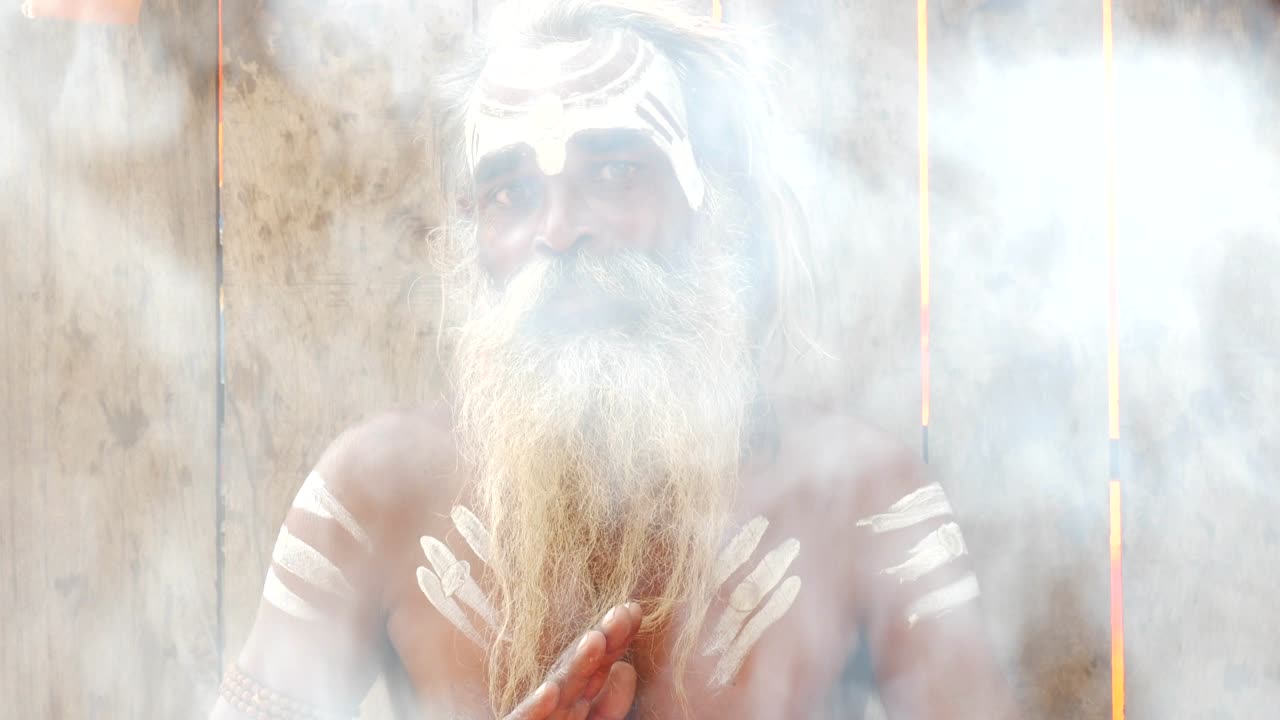 Porträt eines heiligen indischen Sadhu.