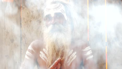 portrait of a holy indian sadhu