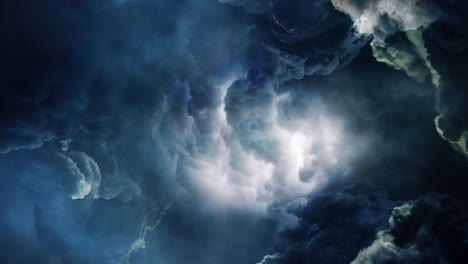 oscuras y misteriosas nubes de tormenta de ciclones y múltiples relámpagos