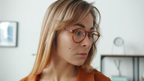 woman in glasses