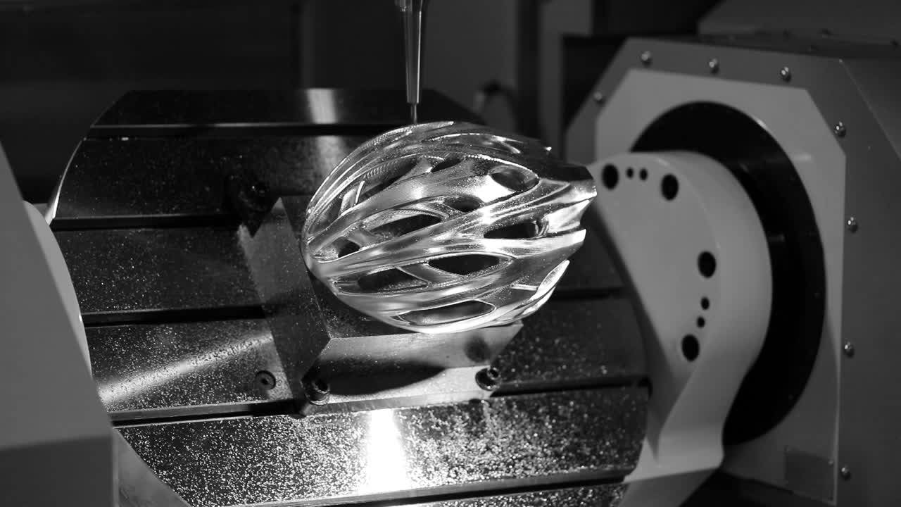 금속 가공 cnc 밀링 기계. 금속 절단 현대 가공 기술.