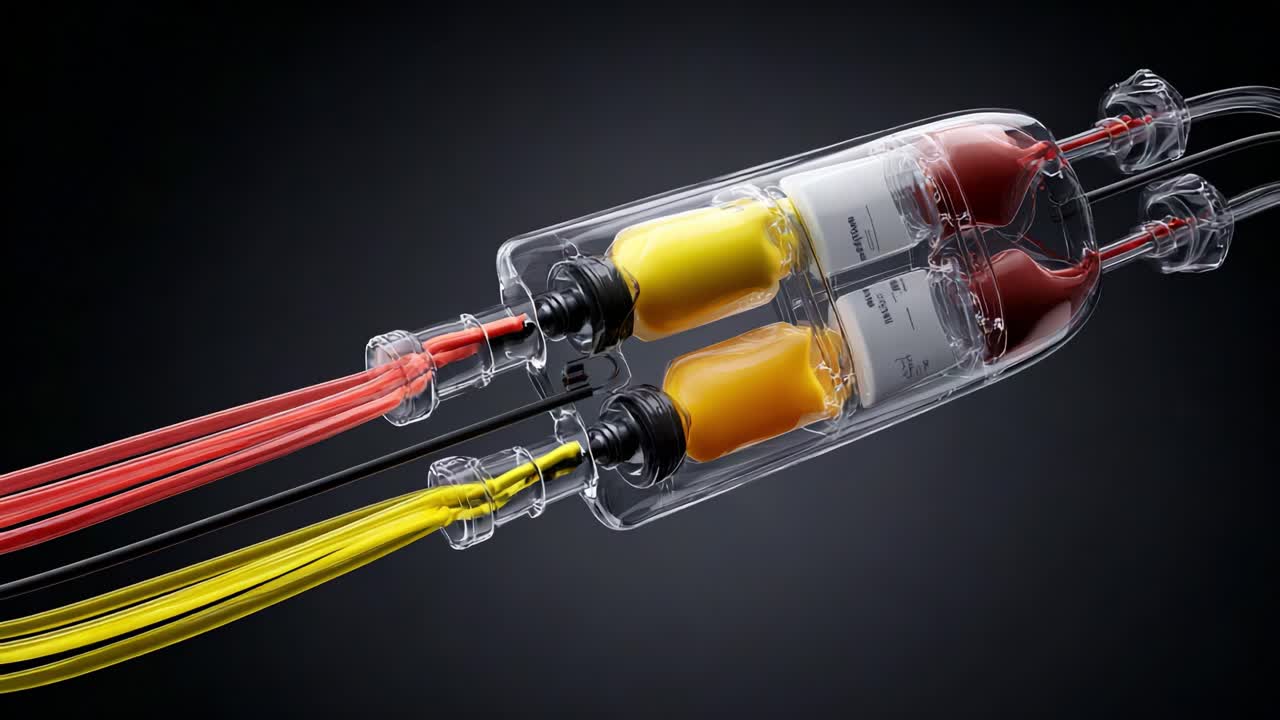 A Detailed Visual Representation of a Transparent Device Featuring Four Colored Fluids Connected by Color-Coded Tubing, Highlighting Its Multifunctional Capabilities and Design