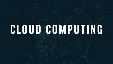 animation of cloud computing with digital network connections and data visualization