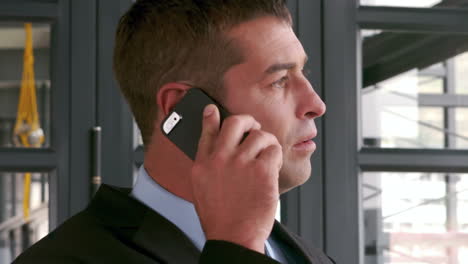 elegant businessman on phone