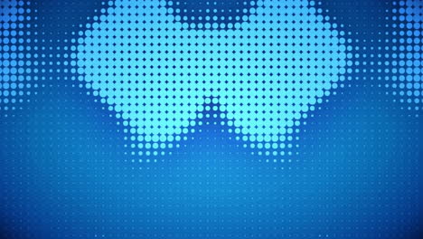 animation of blue light spots pattern moving over blue background