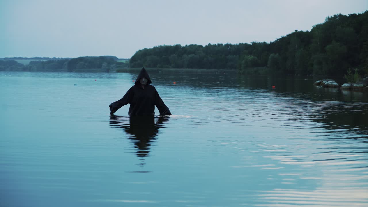 Evil ghost in the water. Halloween costume