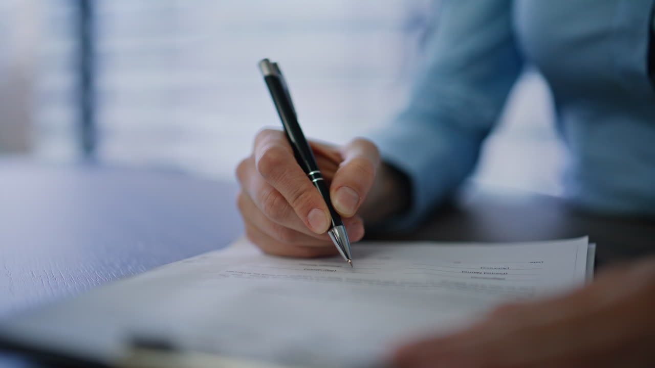 Firma di un documento ufficiale