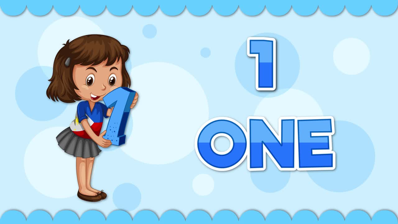 애니메이션 소녀가 1번을 가르치고 있습니다.