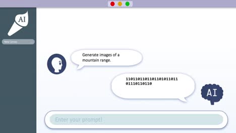 Animación-De-Pantalla-Digital-Con-Chat-De-Tecnología-Ai-E-Imágenes-De-Montañas-Sobre-Fondo-Blanco