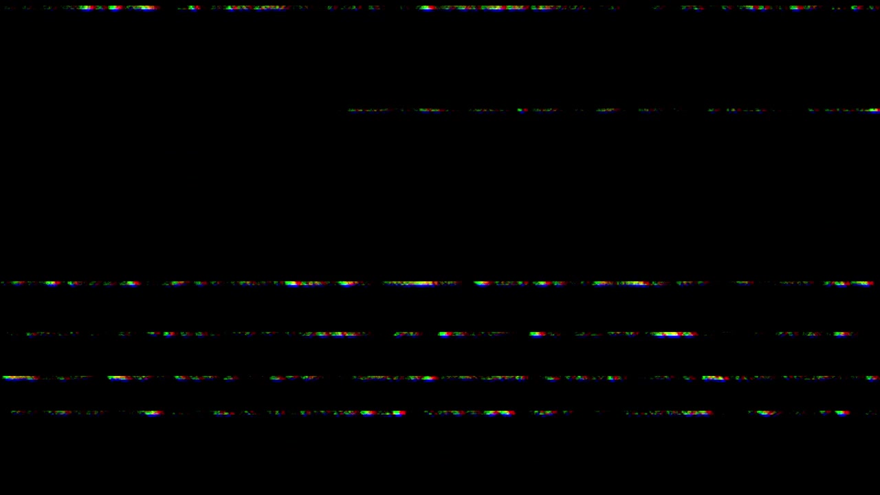 Sfondo con glitch digitale, rumore statico e linee orizzontali