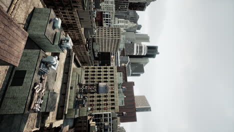 vista aérea vertical de la ciudad de nueva york manhattan