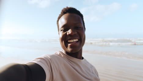 fitness, beach and black man