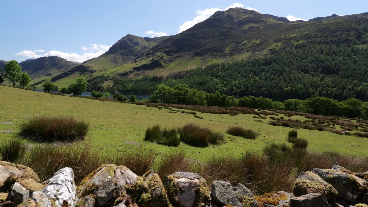 Buttermere Lake with views of High Stile and High Crag, Cumbria, England.