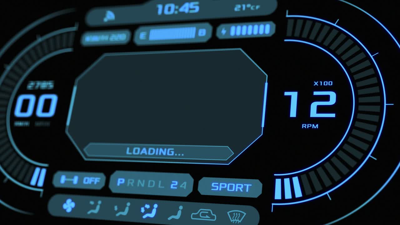 미래의 자동차 대시보드