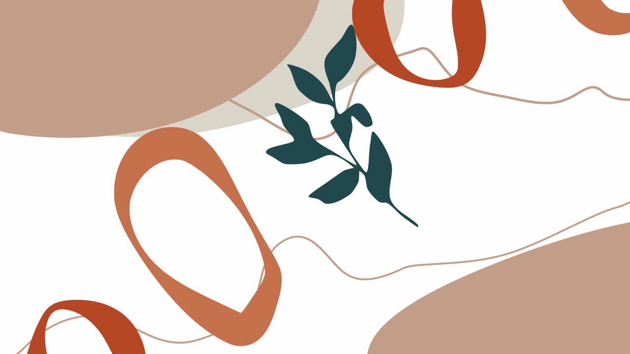 Trendy Abstract Animated Plant Background