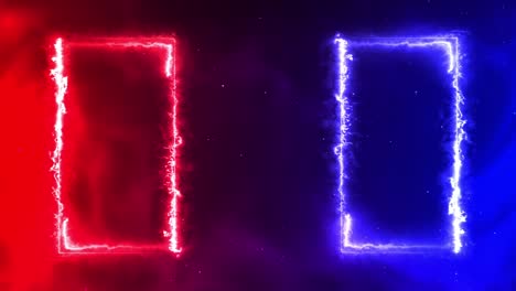 colorful of red and blue versus rectangle light blaze flashing motion animate abstract effect in star vertex background