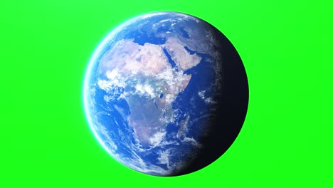 Green-Screen-Earth-Planet-Rotation