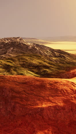 mountainous landscape with dramatic colors