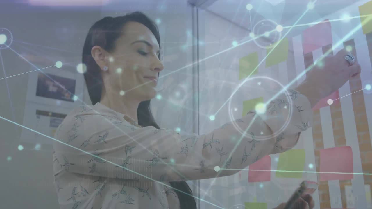 animación de la red de conexiones entre las mujeres empresarias caucásicas