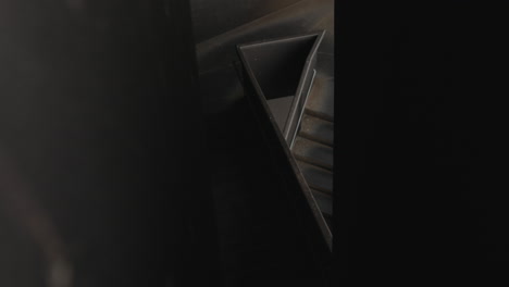 abstract, geometric steel stairway