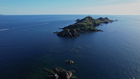 a small island in the middle of the ocean