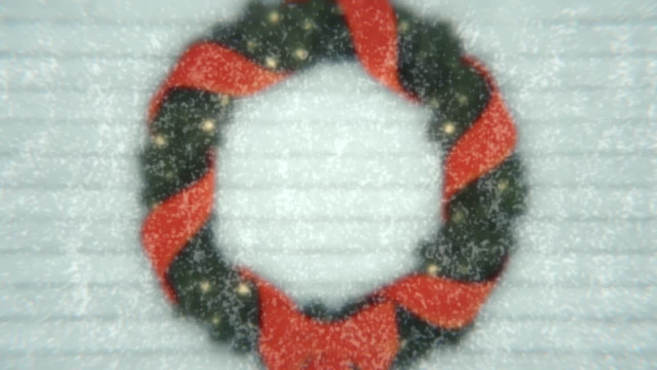 나무 배경과 내리는 눈에 꽃받침을 가진 개념적 크리스마스 배경. 미디어를 입하기 위해 공간을 복사하십시오.