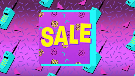gráfico de venta en fondo rosado 4k