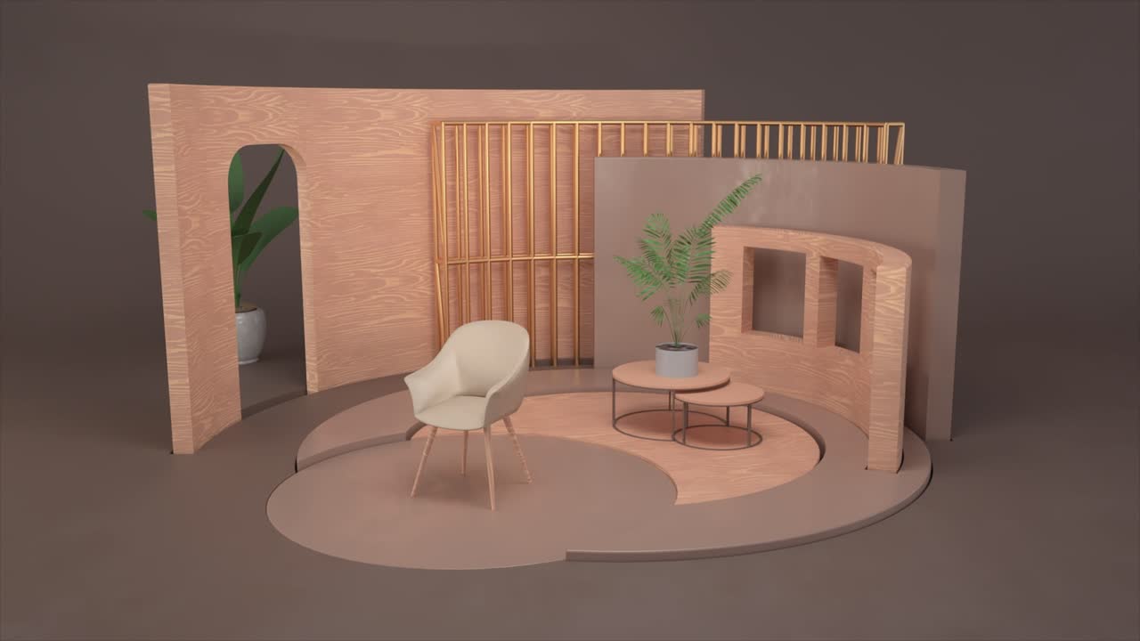 Modern Minimalist Living Room Scene